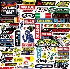 Motorrad Aufkleber Set Tuning