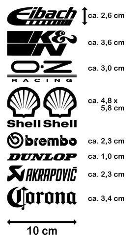 Aufkleber set motorsport - aufkleber,